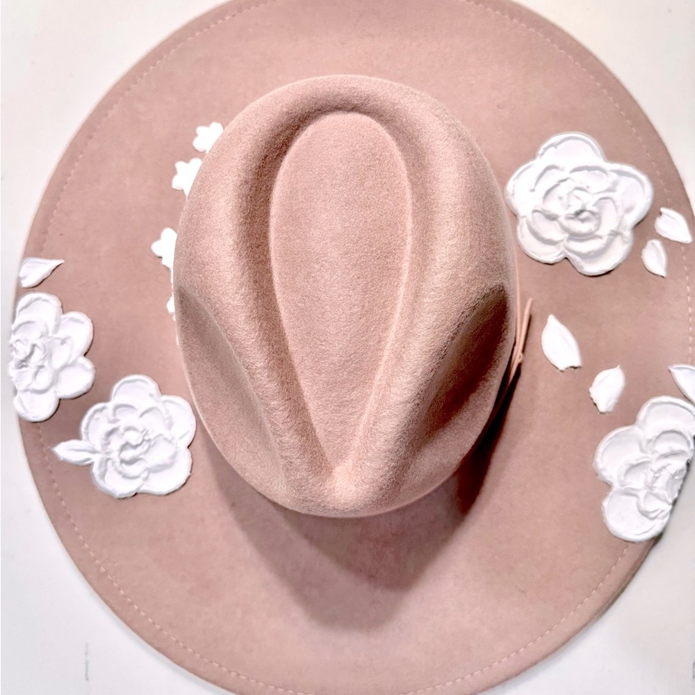 Hand painted Field of Petals hat